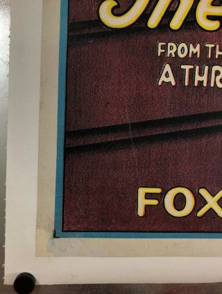 Rare Fox 1916 The Love Thief Greta Hartman Linen Backed Movie Poster 3