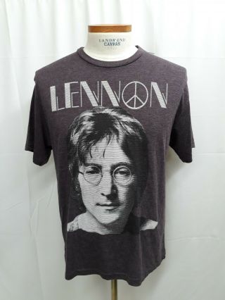 John Lennon T Shirt Nwt Purple Peace Medium Face Poly/cotton/rayon Sign