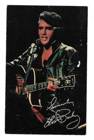 Elvis Presley Singer/international Hotel Promo 3.  5 X 5.  5 Postcard 1969