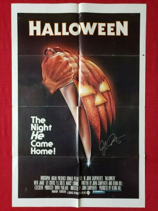 Halloween 1978 Movie Poster 1sh Blue Ratings Box Michael Myers Mask