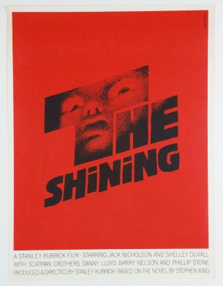 The Shining Saul Bass 1 Of Only 150 Silkscreen Poster Prints Ever Made