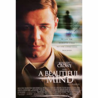 A Mind Movie Poster Signed By Russell Crowe