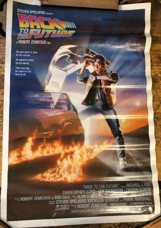 Rare Back To The Future Movie Poster 27 " X 41 " Michael J.  Fox