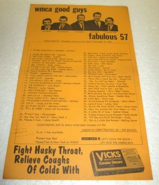 Wmca - Am 57 Radio York Good Guys Music Survey December 10,  1964