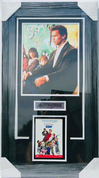 Psa/dna Kindergarten Cop Arnold Schwarzenegger Signed Autographed Framed Dvd