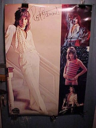 Orig 1977 Rod Stewart Official Merchandise Poster 39 X 27 Photo Illustrated