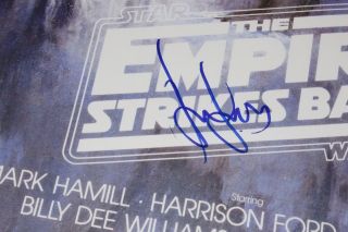 HARRISON FORD SIGNED STAR WARS THE EMPIRE STRIKES BACK F/S POSTER W/COA HAN SOLO 2