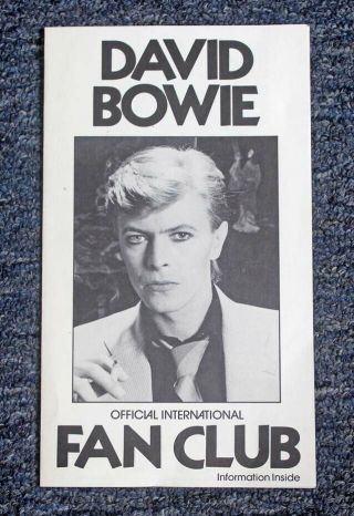 Orig.  1970s David Bowie Official International Fan Club Information Brochure