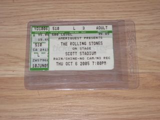 10/6/2005 The Rolling Stones Bigger Band Tour Ticket Stub/university Of Virginia