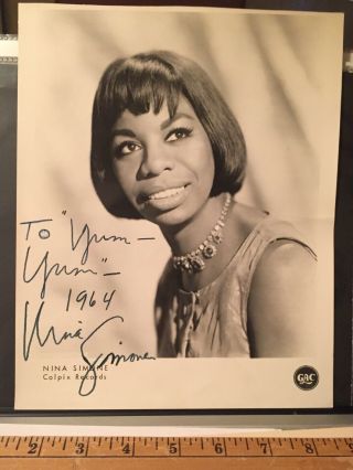Nina Simone - Signed Photo - Jazz/blues Singer/songwriter Civil Rights Activist - Rare