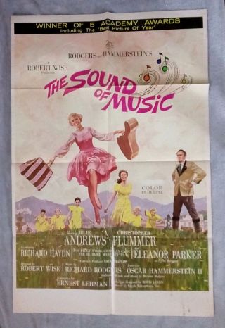 The Sound Of Music 1sh Movie Poster Julie Andrews Christopher Plummer 1965