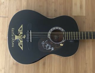 Keith Urban Signed Autographed Black Acoustic Guitar W/,