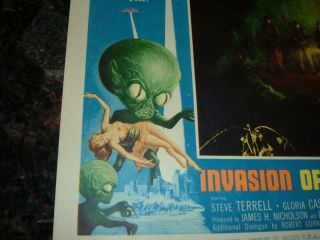 INVASION OF THE SAUCER - MEN 1957 Lobby Card,  C8.  5 Very Fine to Near 10
