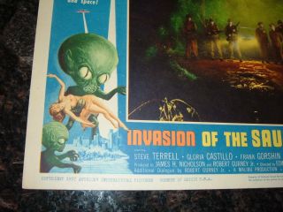 INVASION OF THE SAUCER - MEN 1957 Lobby Card,  C8.  5 Very Fine to Near 8