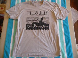 Billy Joel Live In Concert " The Piano Man " 2017 Tour T - Shirt Light Gray Large