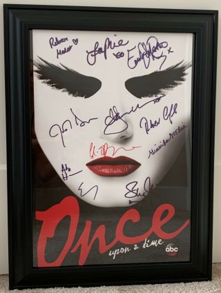 Once Upon A Time Cast Signed Framed Poster From Comic Con 2015