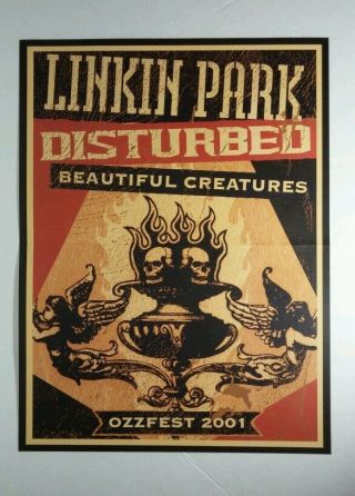 Linkin Park Disturbed Creatures Ozzfest Band Group 11x17 Music Poster