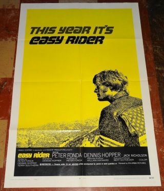 Easy Rider Orig 1969 1sheet Style C Peter Fonda A Classic U.  S.  Movie Poster