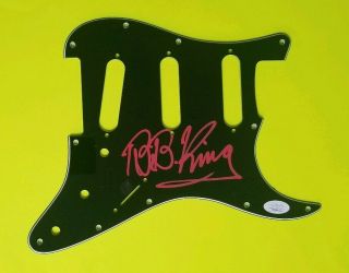 B.  B.  KING SIGNED FENDER STRAT GUITAR PICKGUARD CERTIFIED AUTHENTIC WITH JSA 2