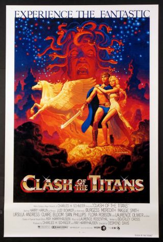 Clash Of The Titans Harryhausen Sci - Fi Hildebrandt Art 1981 1 - Sheet Rolled