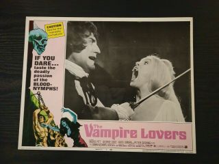 Vampire Lovers (1970) U.  S.  Hammer Lobby Card Set.  Near.  Cushing,