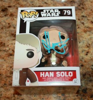 Harrison Ford Han Solo Star Wars Signed Auto Authenticated Funko Pops Pop