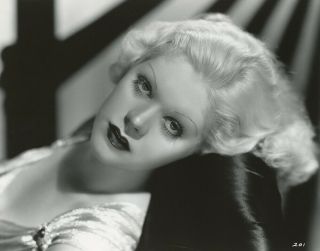 Vintage 1930s Alice Faye Art Deco Gene Kornman Glamour Photograph Vampy Beauty 2