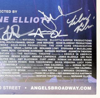 ANGELS IN AMERICA Cast Andrew Garfield,  Lee Pace,  Nathan Lane Signed Poster 10