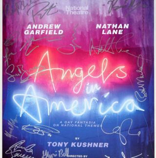 ANGELS IN AMERICA Cast Andrew Garfield,  Lee Pace,  Nathan Lane Signed Poster 3