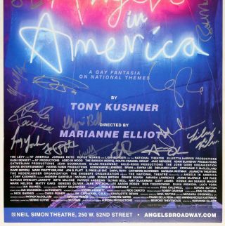 ANGELS IN AMERICA Cast Andrew Garfield,  Lee Pace,  Nathan Lane Signed Poster 4