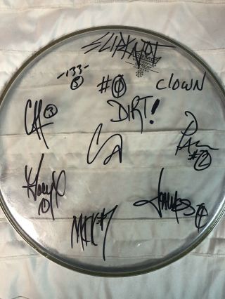 Slipknot Autographed Drum Head From Iowa