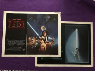 2 Return Of The Jedi 22x28 Rare Style A&b Movie Posters Star Wars