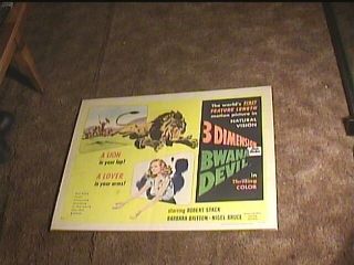 Bwana Devil 3d 1953 Half Sheet 22x28 Movie Poster First 3d Movie