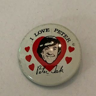 Vintage 1967 The Monkees Peter Tork I Love Peter Pinback Button