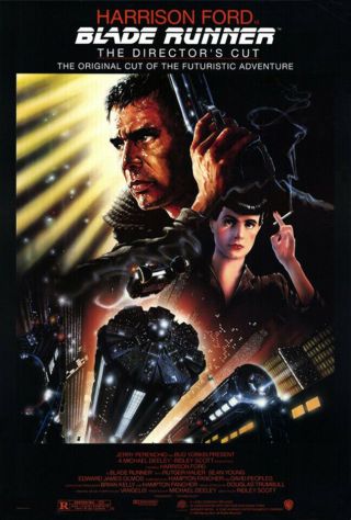 Blade Runner (1982) Movie Poster Rerelease 1992 - Double - Sided - Rolled