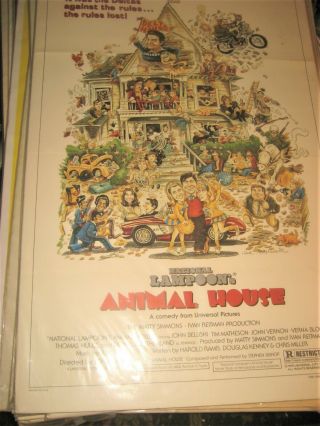 National Lampoon Animal House " 1 Sheet Movie Poster John Belushi