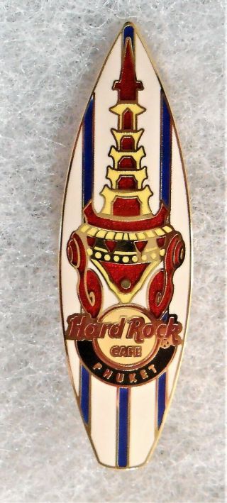 Hard Rock Cafe Phuket Surfboard With Thai Dancers Head Dress Pin 52061