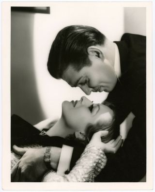Joan Crawford,  Clark Gable Romantic George Hurrell Photograph Dancing Lady 1933