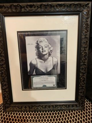 Marilyn Monroe Legend Authentic Hair Lock Rare Signed Loa