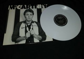 Paul McCartney autograph signed lp.  Beatles Promo white l.  p.  rare not 2