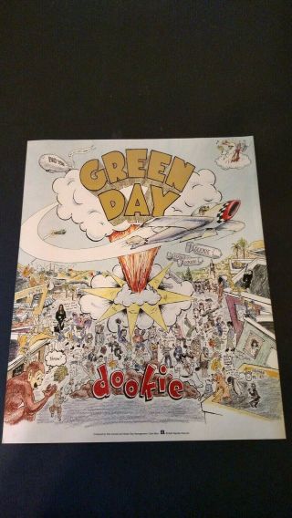 Green Day " Dookie " 1994 Rare Print Promo Poster Ad
