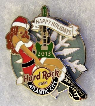 Hard Rock Cafe Atlantic City 3d Sexy Santa Helper Girl Snowflake Pin 87211