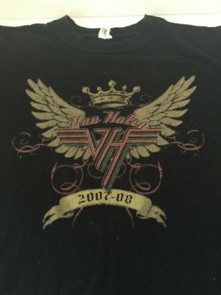 Van Halen Concert Tshirt 2007 - 08 Black Size Small S Anvil 100 Cotton