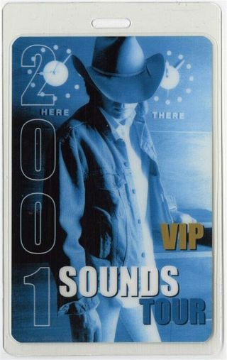 Dwight Yoakam Authentic 2001 Concert Laminated Backstage Pass Sounds Tour