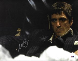 Al Pacino Autographed 11x14 Scarface Photo Tony Montana Coke Pile - Psa/dna