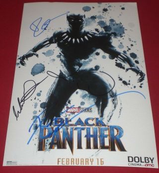 Black Panther Cast Signed 8x12 Dolby Poster Photo By 4 Auto Coogler Wright,