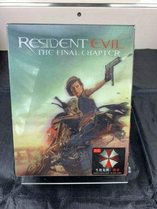 Resident Evil The Final Chapter Hdzeta Exclusive Steelbook Silver La,  New/sealed