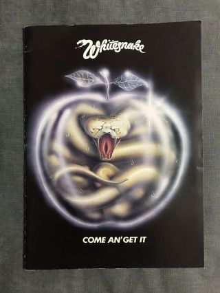 Whitesnake Tour Programme - 1981 “come An’ Get It” Tour