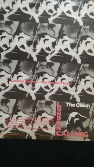 The Clash.  London Calling 1980 Promo Poster Ad