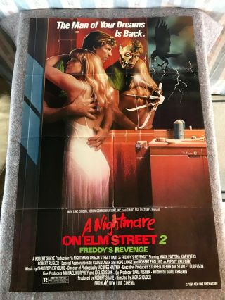 A Nightmare On Elm Street 2 Orig 1985 1 Sheet Movie Poster 27 " X41 " (f, ) Krueger